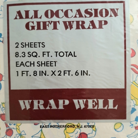 SET OF 7 NIP VTG GIFTWRAP - Picture 14 of 16